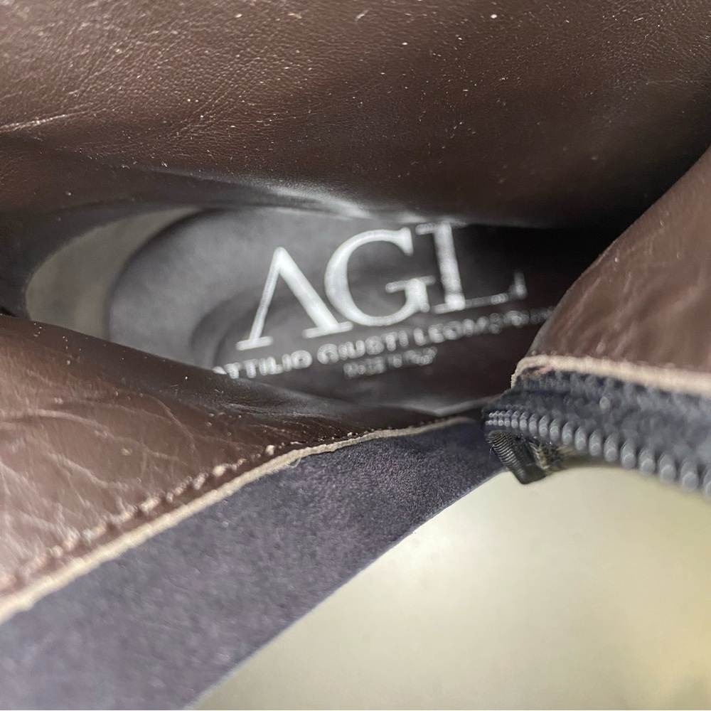 NWOB AGL Attilio Guisti Leombruni Black Leather Riding Boot in Black - Size 37 - Picture 8 of 14